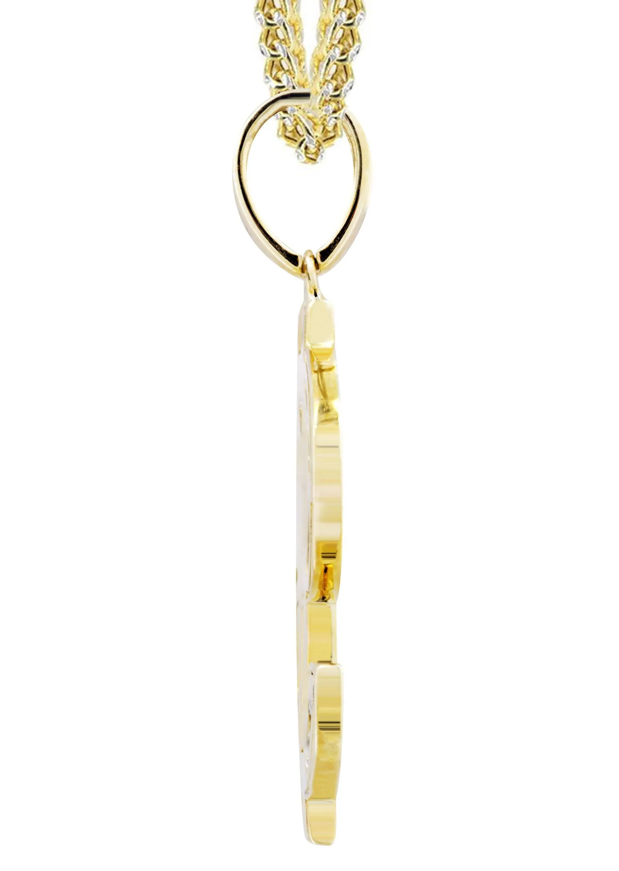 10K Yellow Gold Money Sign Diamond Necklace  | 0.59 Carats