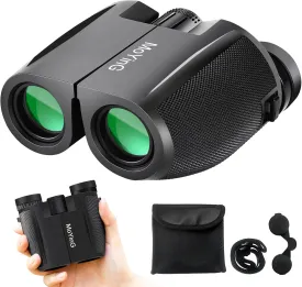12x25 Compact Binoculars for Adults and Kids, Waterproof Binocular with Low Light Vision,High Powered Precise Focus Binoculars for Bird Watching,Outdoor Hunting,Travel,Sightseeing,with BAK4 Prism FMC