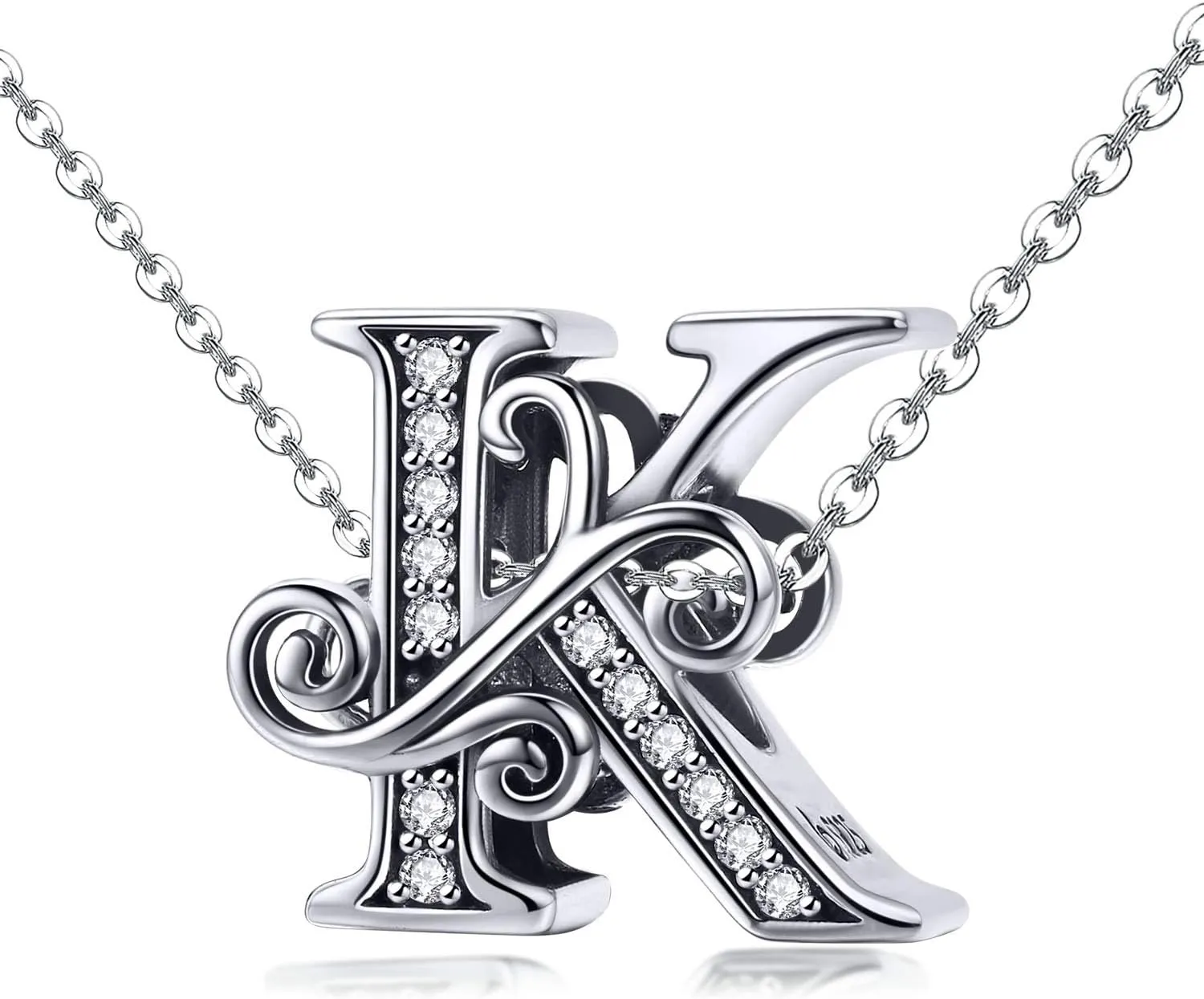 925 Sterling Silver Letter Charms for Pandora Bracelets Alphabet Initial Beads Jewelry Gift for Women