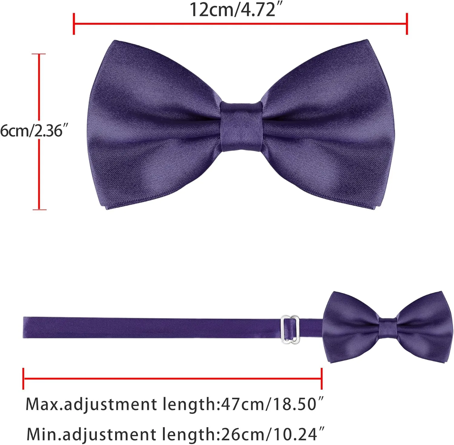 Allegra K Pre-tied Solid Adjustable Bowtie Classic Tuxedo Wedding Bow Ties for Men