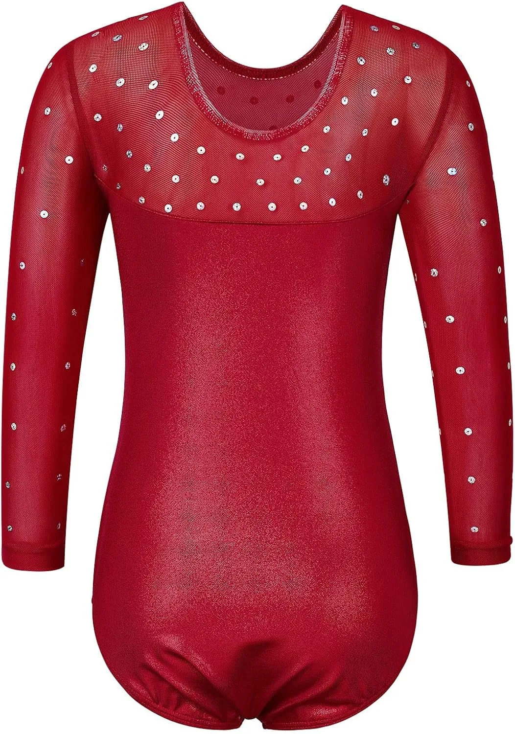 BAOHULU Gymnastics Leotards for Toddler Girls Patriotic Sparkle Red Blue Athletic Dancewear