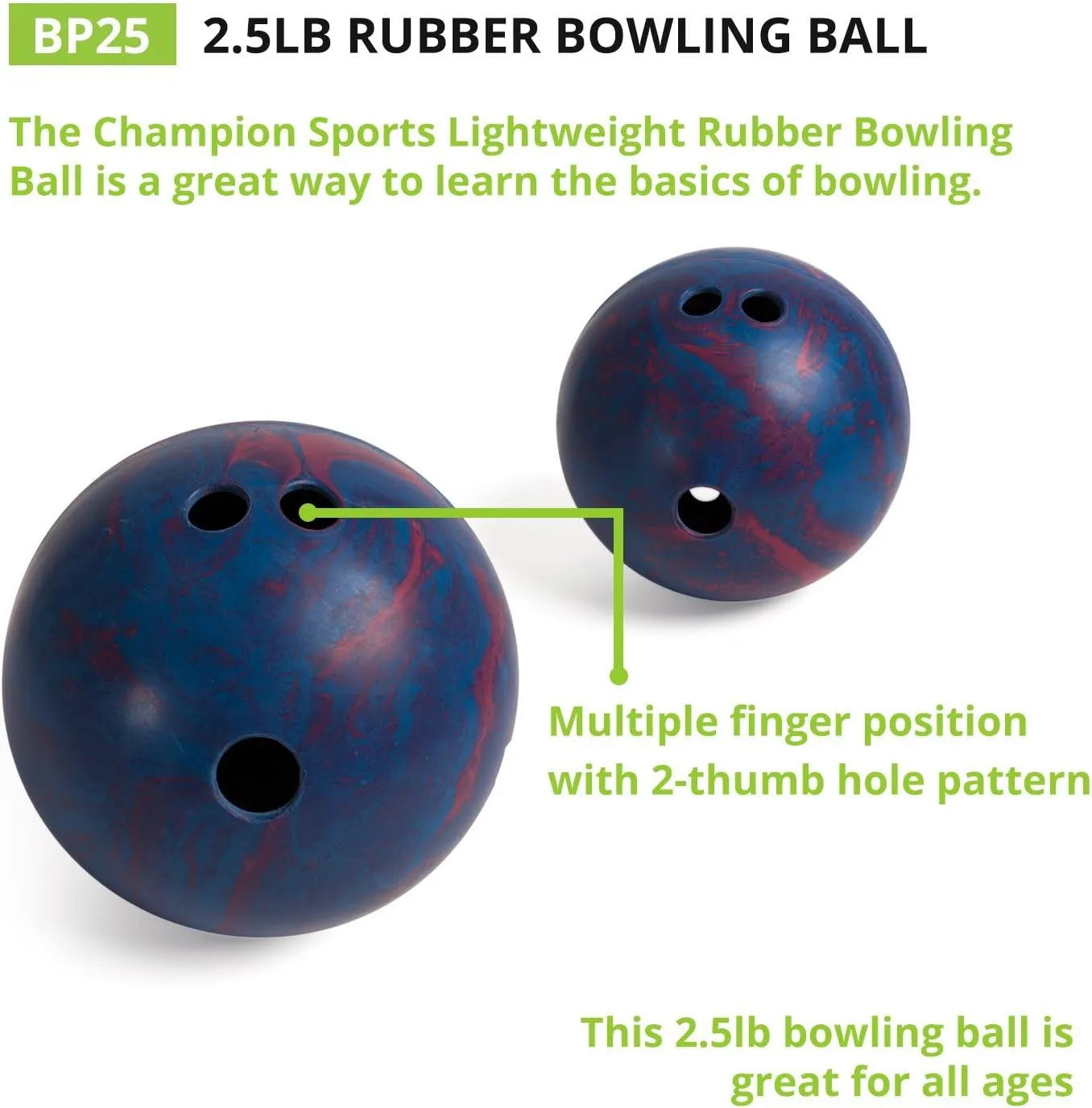 Champion Sports Rubber Bowling Ball