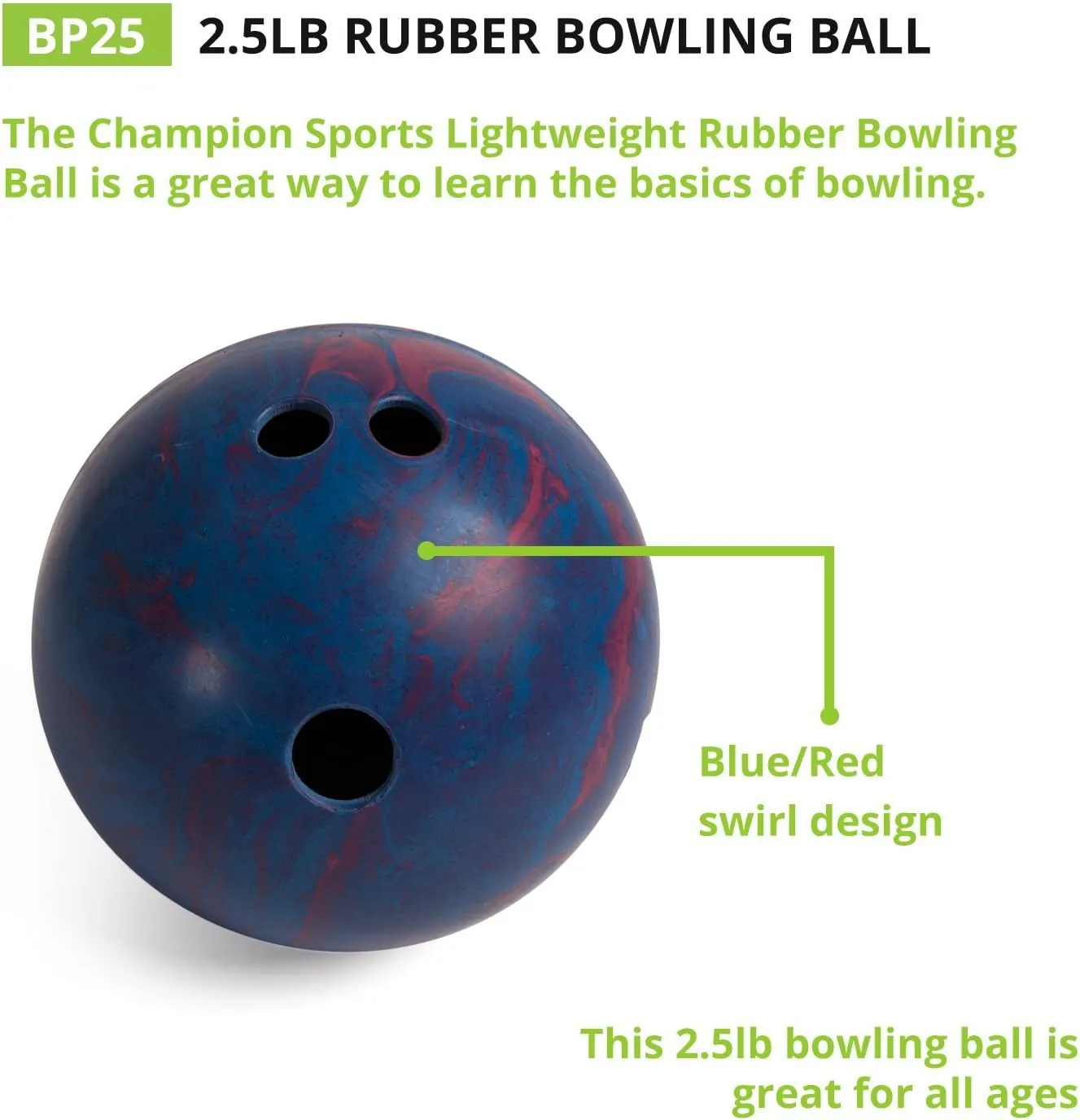 Champion Sports Rubber Bowling Ball