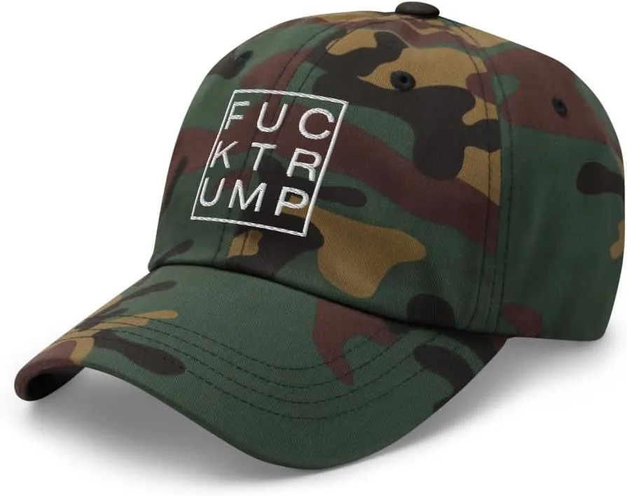 Classic Embroidered Anti Trump Fuck Trump Hate Lies Racism Fascism Sexism Resist hat