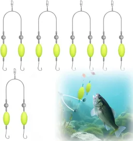 Double Reverse Fishing Hook Set for Surf Fishing Fishing Saltwater Float for Offshore Big Game Freshwater Saltwater Swimming Bait, Freely Floating, Avoid Water, Grasses, Stones and Mud
