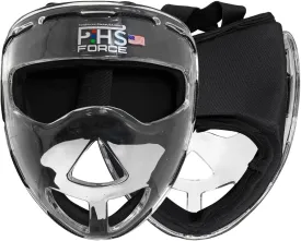 Field Hockey Face Mask Clear Force Transparent Penalty Corner Protection, Available Colors Black, White, Blue in Senior & Junior Size's