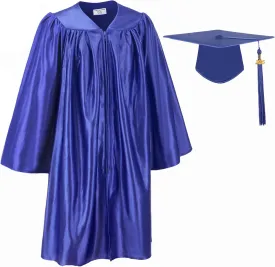 GradClassical Unisex Shiny Graduation Gown Cap Tassel Set 2025 for Preschool and Kindergarten Boys and Girls Clothing Set
