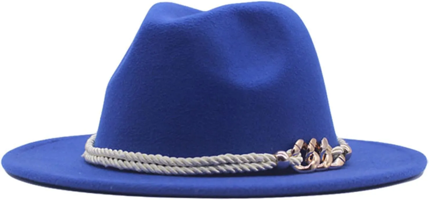 Hat Fedora Classic Wide Belt Floppy Wool Womens Hat Panama Buckle Baseball Caps A Baseball Cap