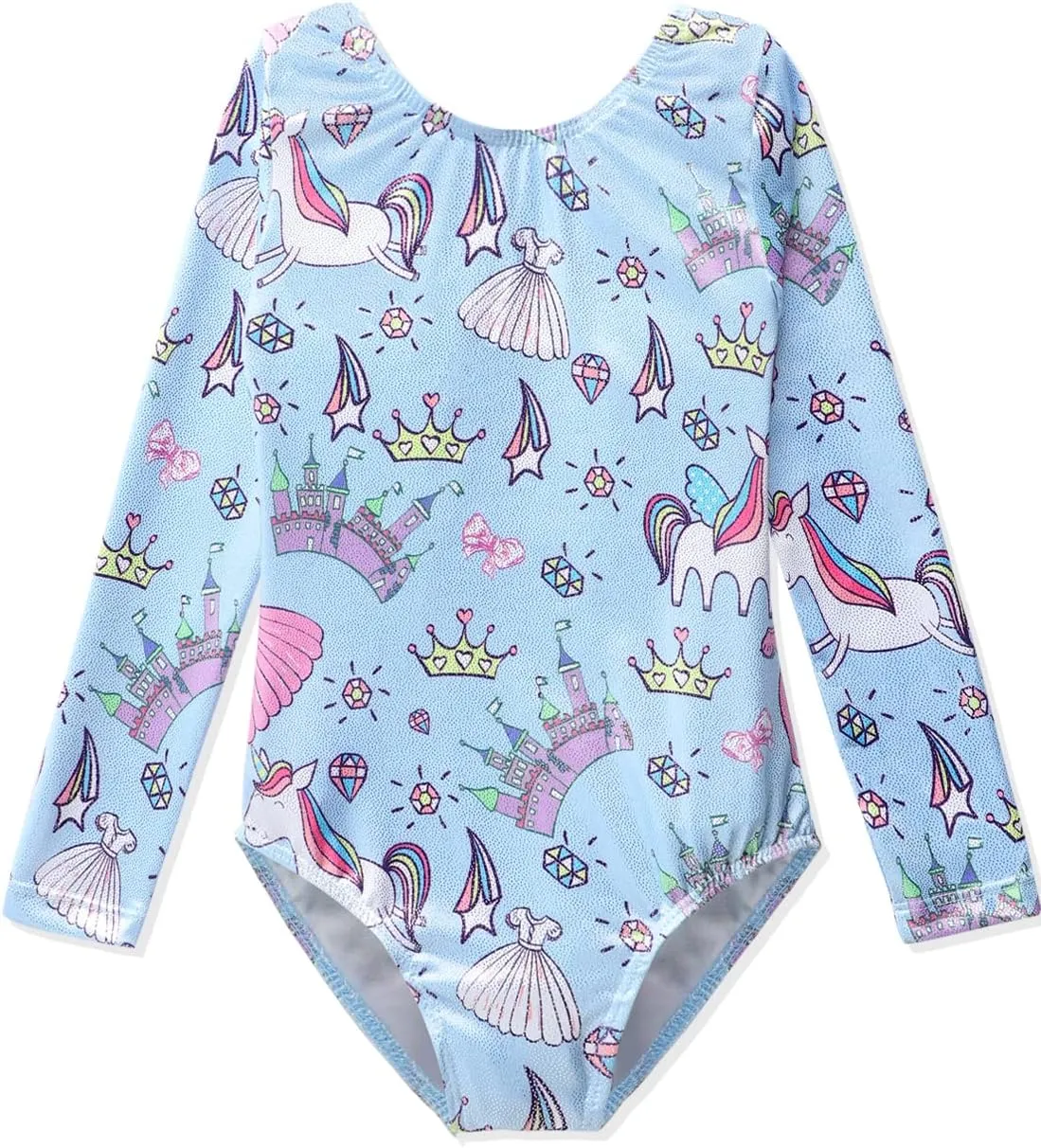 HOZIY Gymnastics Leotards for Girls Unicorn Pink Purple Sparkly Dancewear Activewear Quick Dry