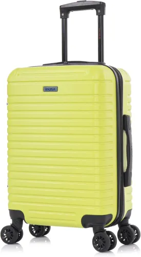 InUSA DEEP Luggage with GEL Handle | Spacious Traveling Suitcases, Travel Suitcase with Dual Spinner Wheels and Studs | 20 Inch Carry On Hardside Luggage | Green