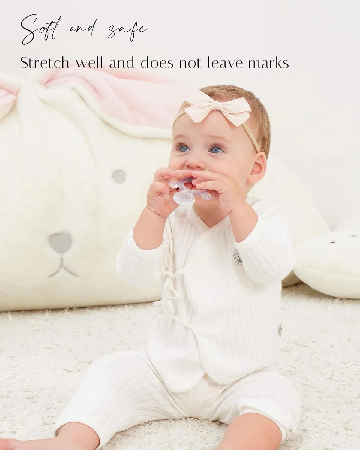 jollybows 30pcs Baby Girls Nylon Hair Bows Headbands Linen Bands Elastic Accessories for Kids Infants Newborn (3-30 PCS Solid Linen)