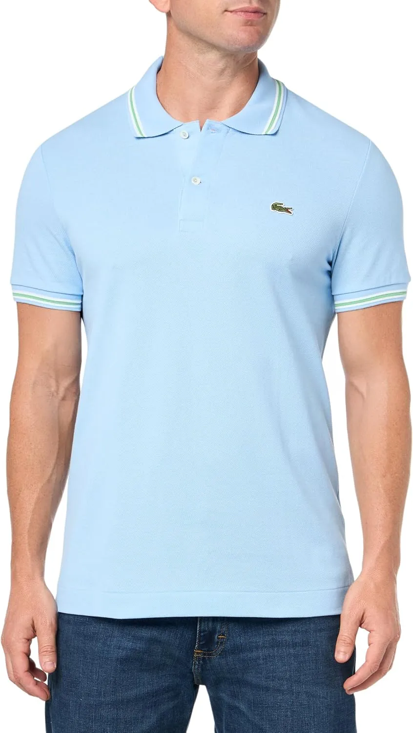 Lacoste Men's Seasonal Short Sleeve Regular Fit Contrast Collar Polo