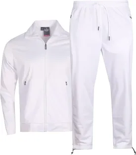 MEN'S CLASSIC OPEN BOTTOM SOLID ACTIVEWEAR JOGGING SPORTSWEAR TRACKSUIT S - 5X