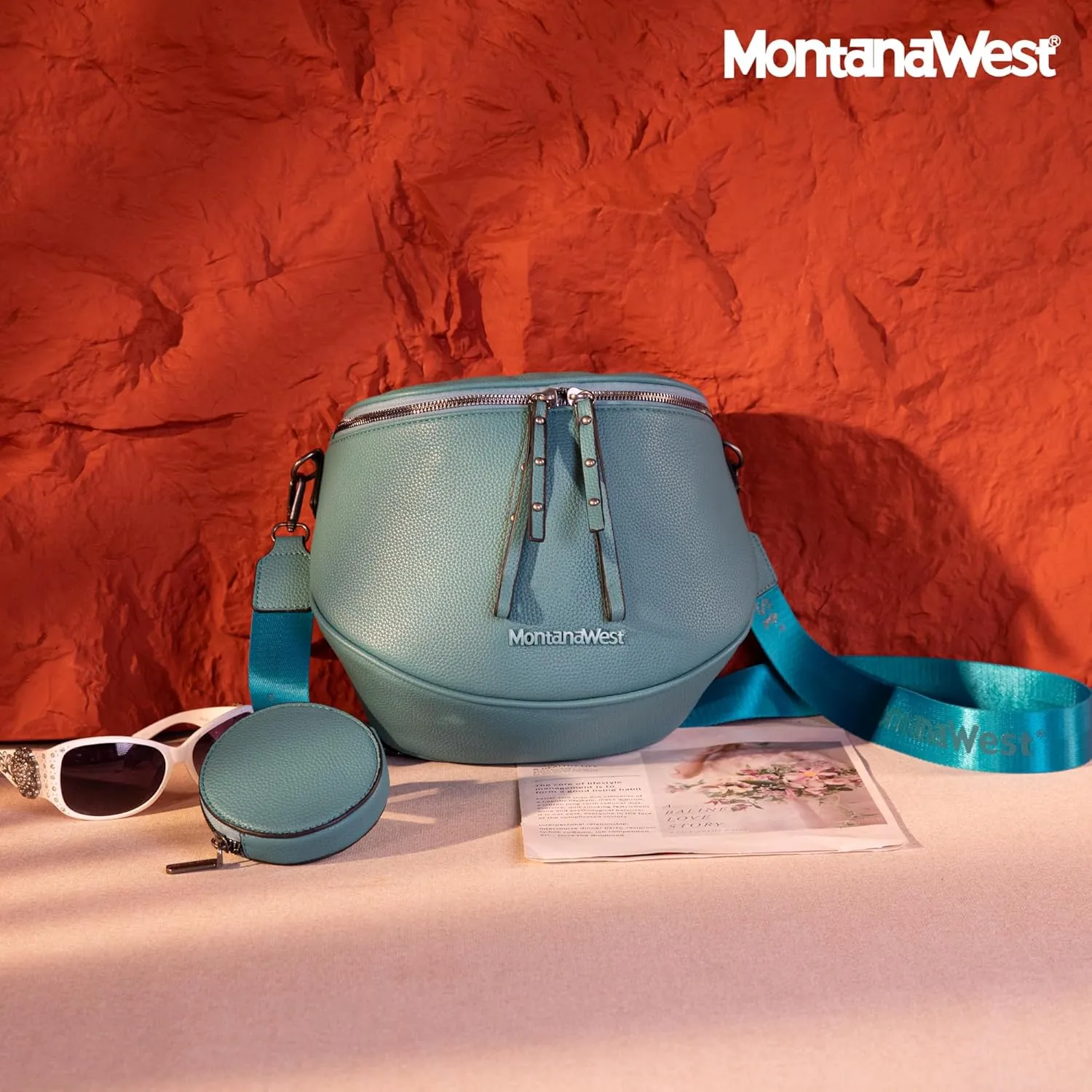 Montana West Large Crossbody Bags for Women Bum Bag Sling Purse with Adjustable Strap