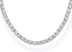 PAVOI 14K Gold Plated 3mm Simulated Diamond Tennis Necklace for Women | Tennis Chain | Chunky Long Gold Necklace for Women| Sizes 15" and 18"