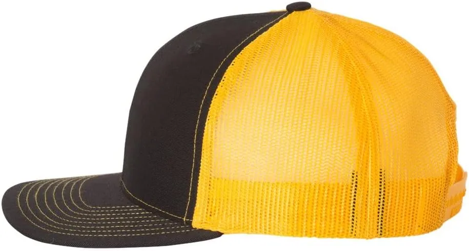 Peterbilt Truck Logo Side Panel Laser Engraved Leather Patch Richardson 112 Snapback Trucker Hat Cap