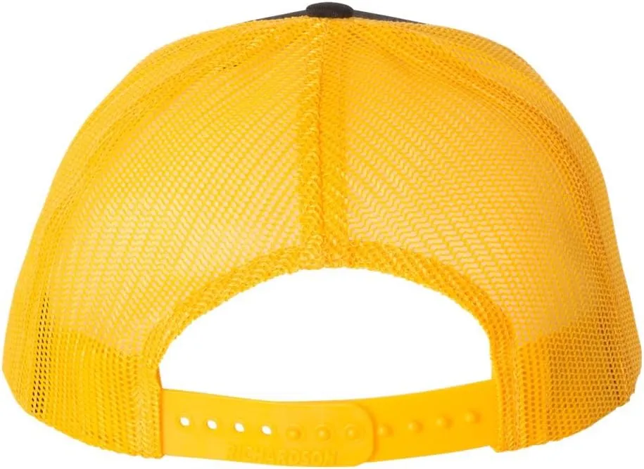 Peterbilt Truck Logo Side Panel Laser Engraved Leather Patch Richardson 112 Snapback Trucker Hat Cap