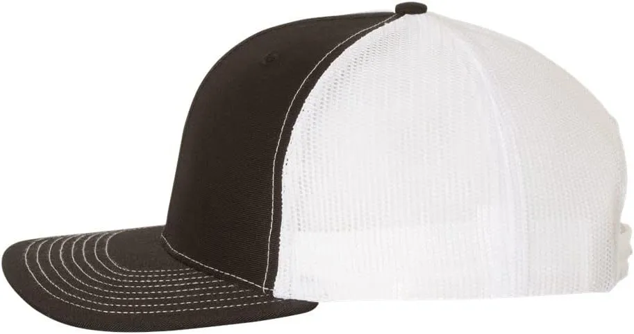 Peterbilt Truck Logo Side Panel Laser Engraved Leather Patch Richardson 112 Snapback Trucker Hat Cap