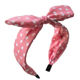 Pink Polka Dot Bow Headbands Women and Girls 50s accessories Retro Halloween Hair Accessories for Women