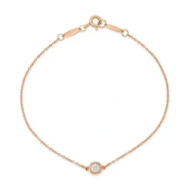 Tiffany & Co. Metallic By Elsa Peretti Rose Gold Diamond Bracelet One Size