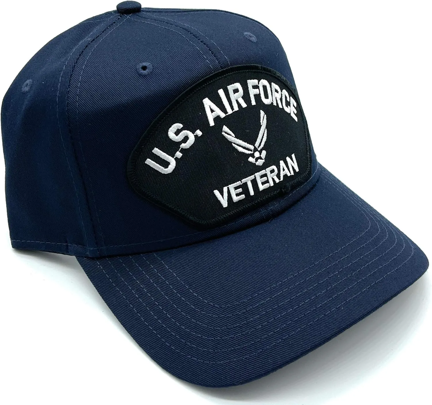 US Air Force Veteran Silver Patch Adjustable Baseball Cap