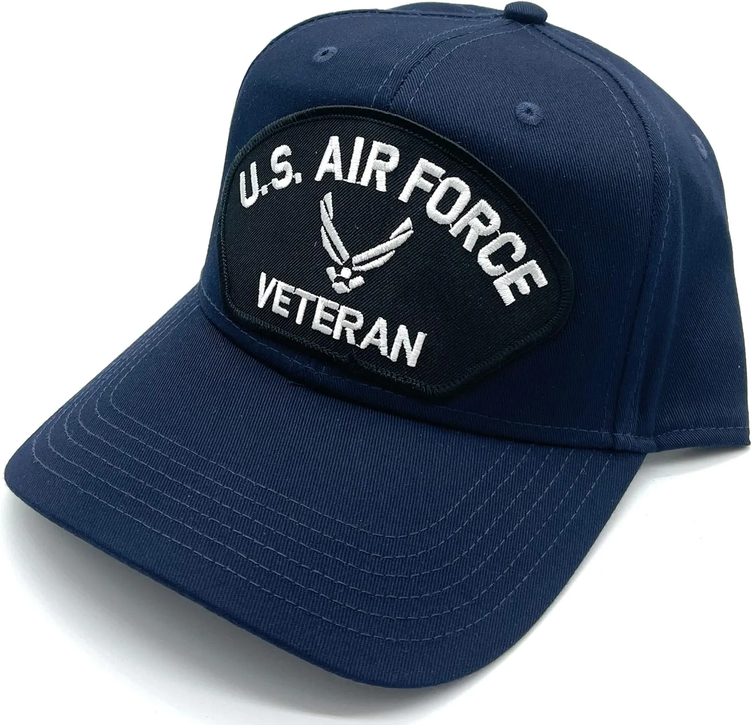US Air Force Veteran Silver Patch Adjustable Baseball Cap