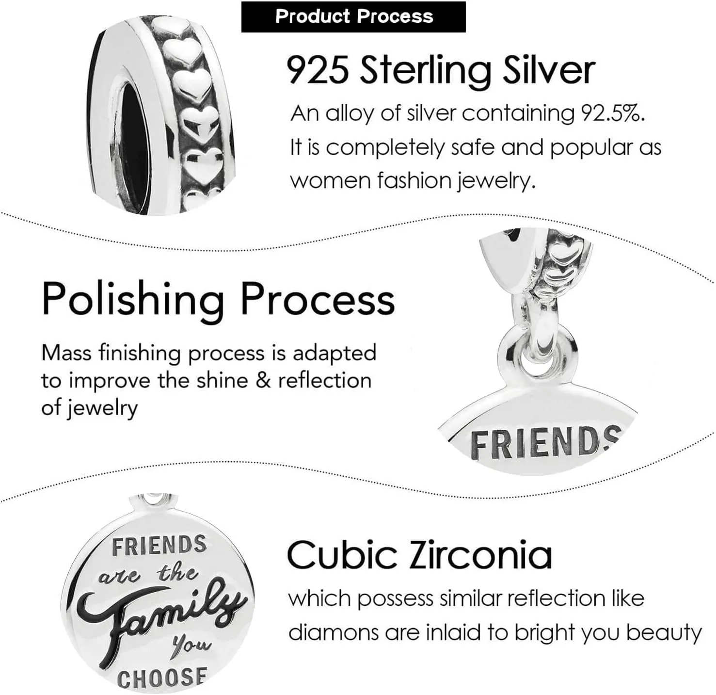 VALGACLS 925 Sterling Silver Family Love Mom Mouse Heart Charms for Bracelets Necklace Valentine's Day Mother's Day Jewelry Charm for Women