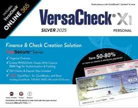 VersaCheck X1 Silver 2025 (Download)   VersaCheck ONLINE Silver 1yr Sub Bundle [PC Download]