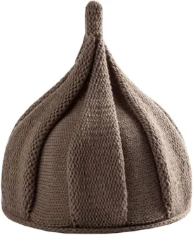 Women Winter Knitted Cone Hat Warm Skull Beanie Fashionable Hats, 2 Pack